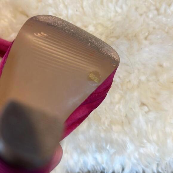 BCBG Paris Hot Pink Ankle Strap Heels - Picture 4 of 7